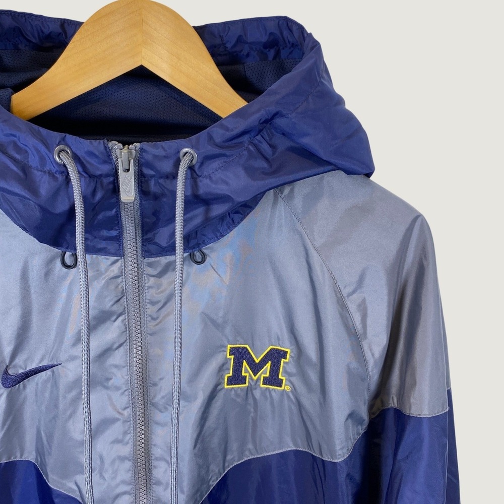 Nike Michigan Wolverines Windrunner Jacket Mens XL Navy Blue Full Zip DB9464-419